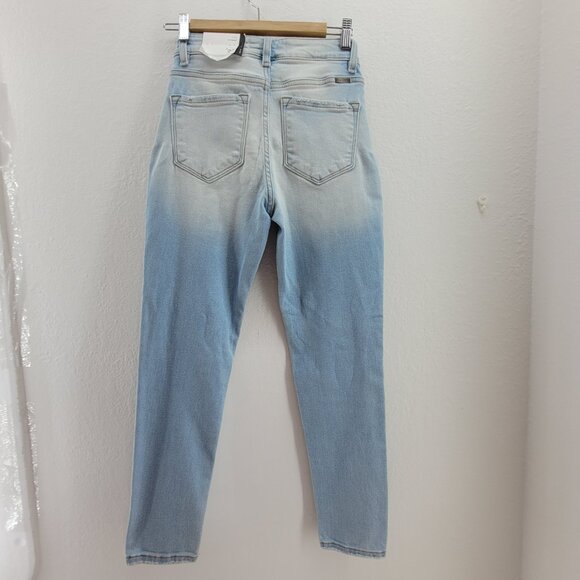 NEW Kancan Jeans Womens Size 7 Blue High Rise Ankle Distressed Light Wash NWT - Picture 5 of 14